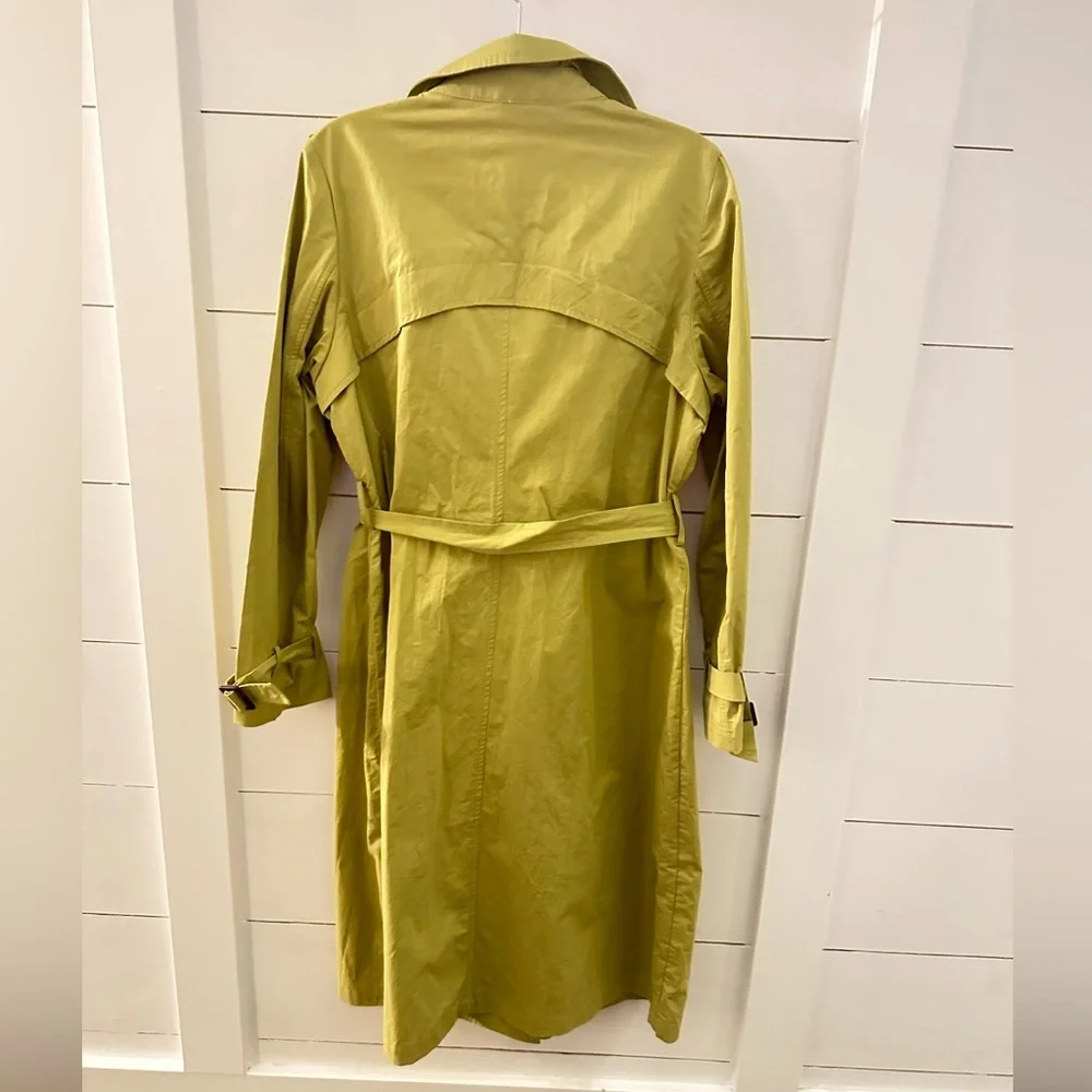 NWOT M SOFT SURROUNDINGS Brixton green double button belted woman trench coat - Picture 13 of 16